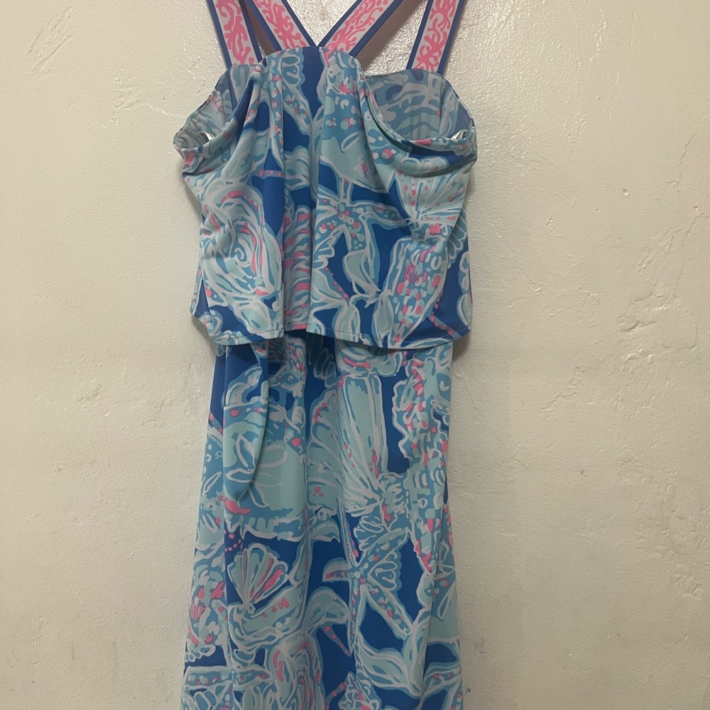 Lilly Pulitzer Blue and Pink Floral Dress